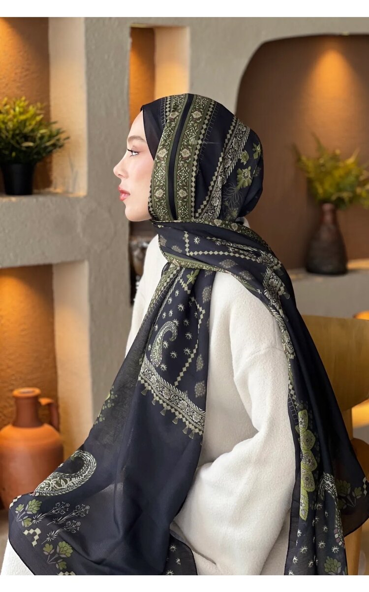 Siyah-Yeşil Mekselina Desen