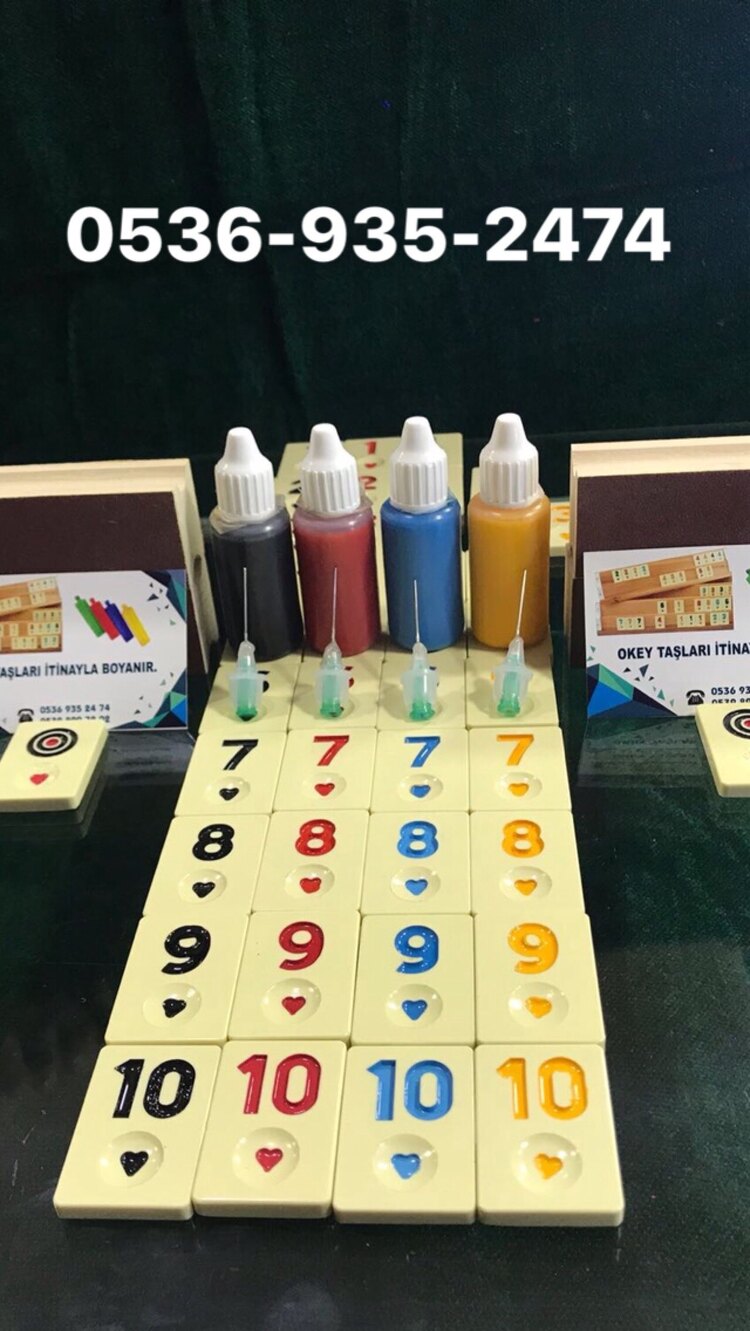 Okey taşı boyama seti