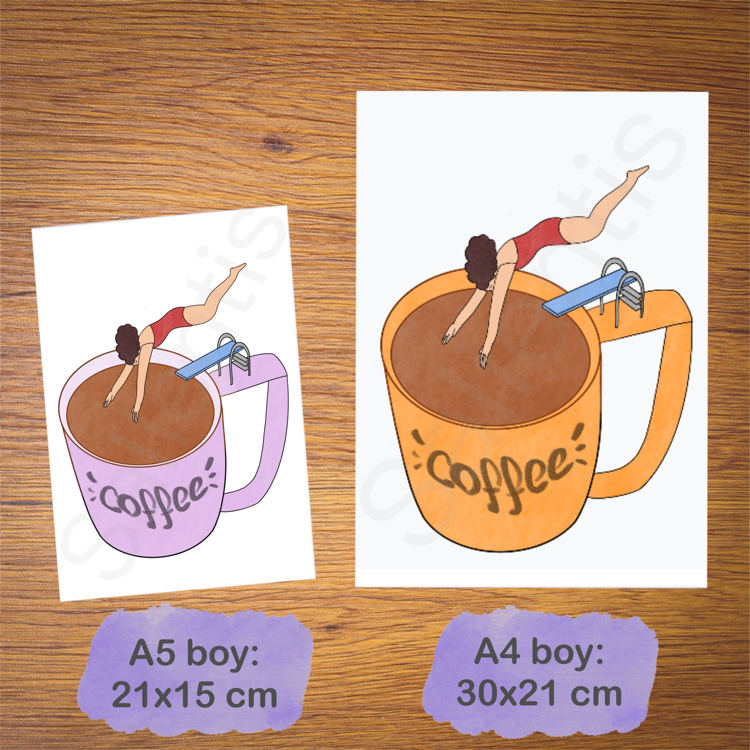 Coffee dive - print
