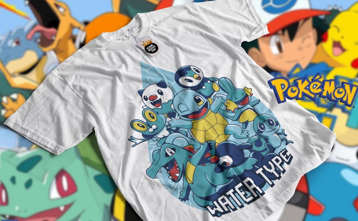 Water Type Pokemon Unisex T-shirt