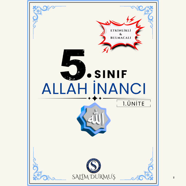 5. Sınıf Din Kültürü 1. Ünite: Allah İnancı Konu Özeti (2026–2027 PDF)