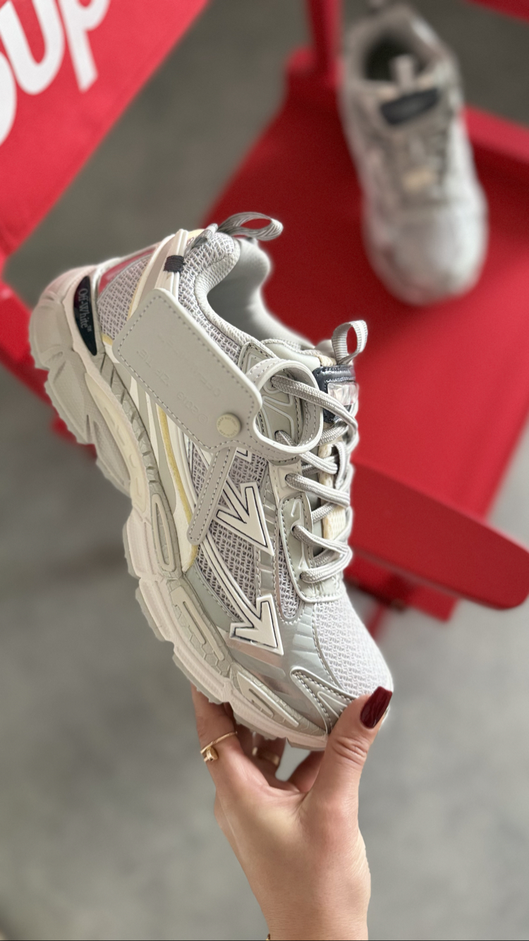Off White Men “PREMİUM” Silver White