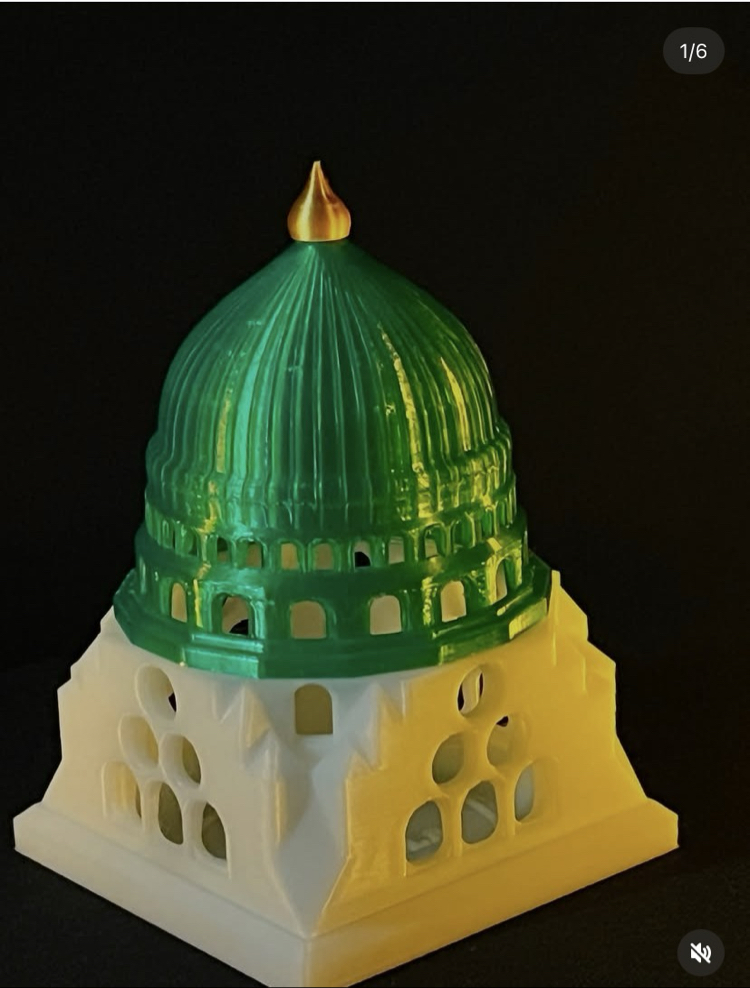 Led ışıklı yeşil kubbe
