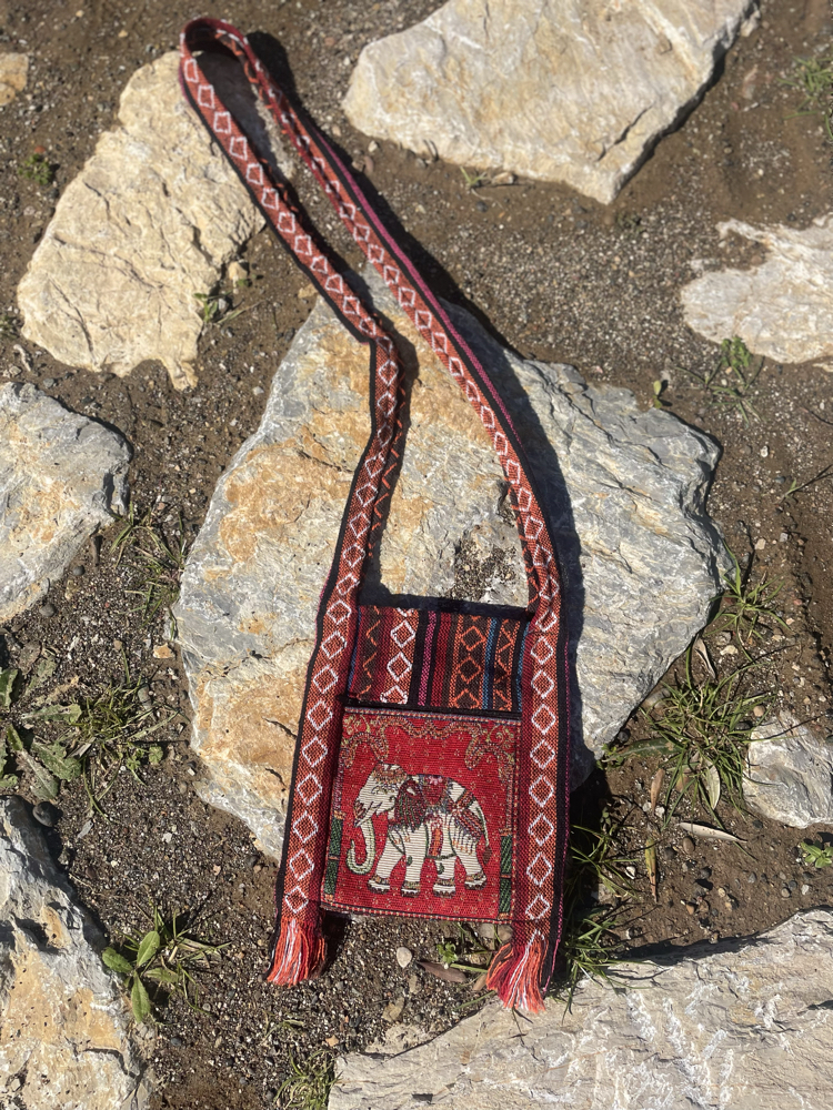 Etnik Çanta - Fil Desenli - Kırmızı