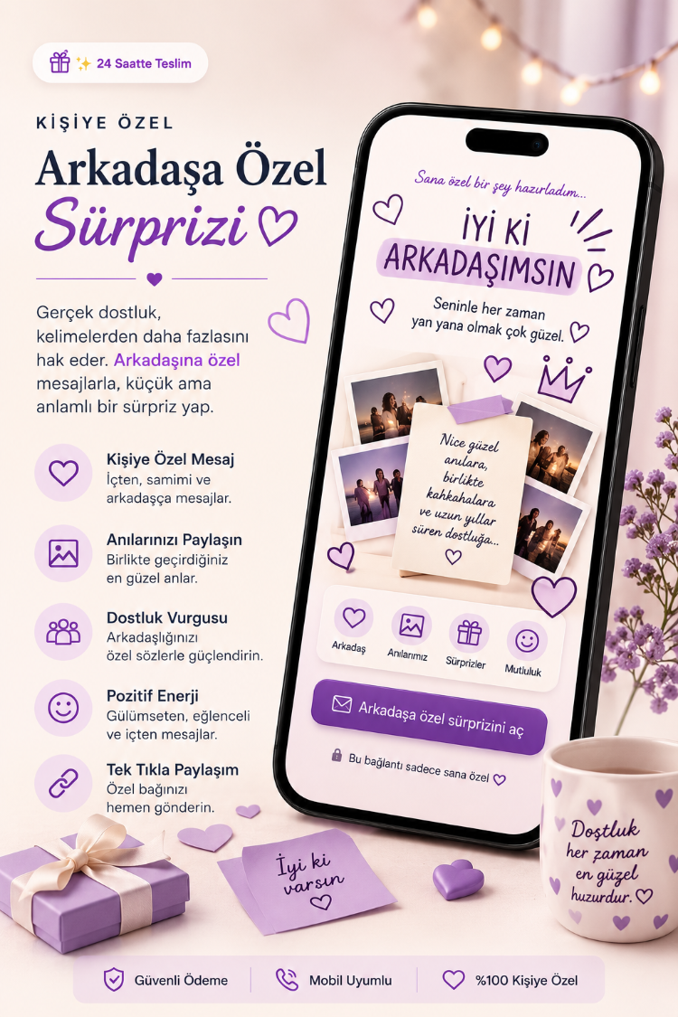 "İyi ki Varsın" Temalı Kişiye Özel Dijital Arkadaşlık Sayfası