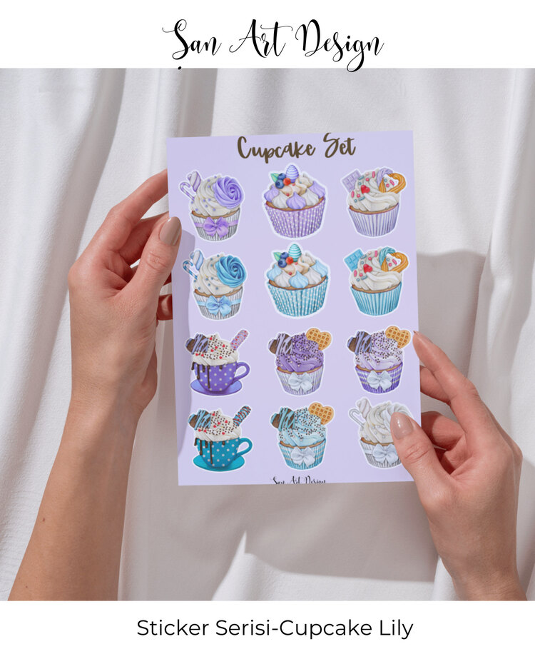 Cupcake Sticker İkili Set