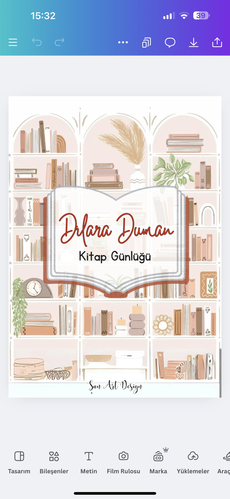 İSME ÖZEL KİTAP GÜNLÜĞÜ 50 ya da 60 sayfa