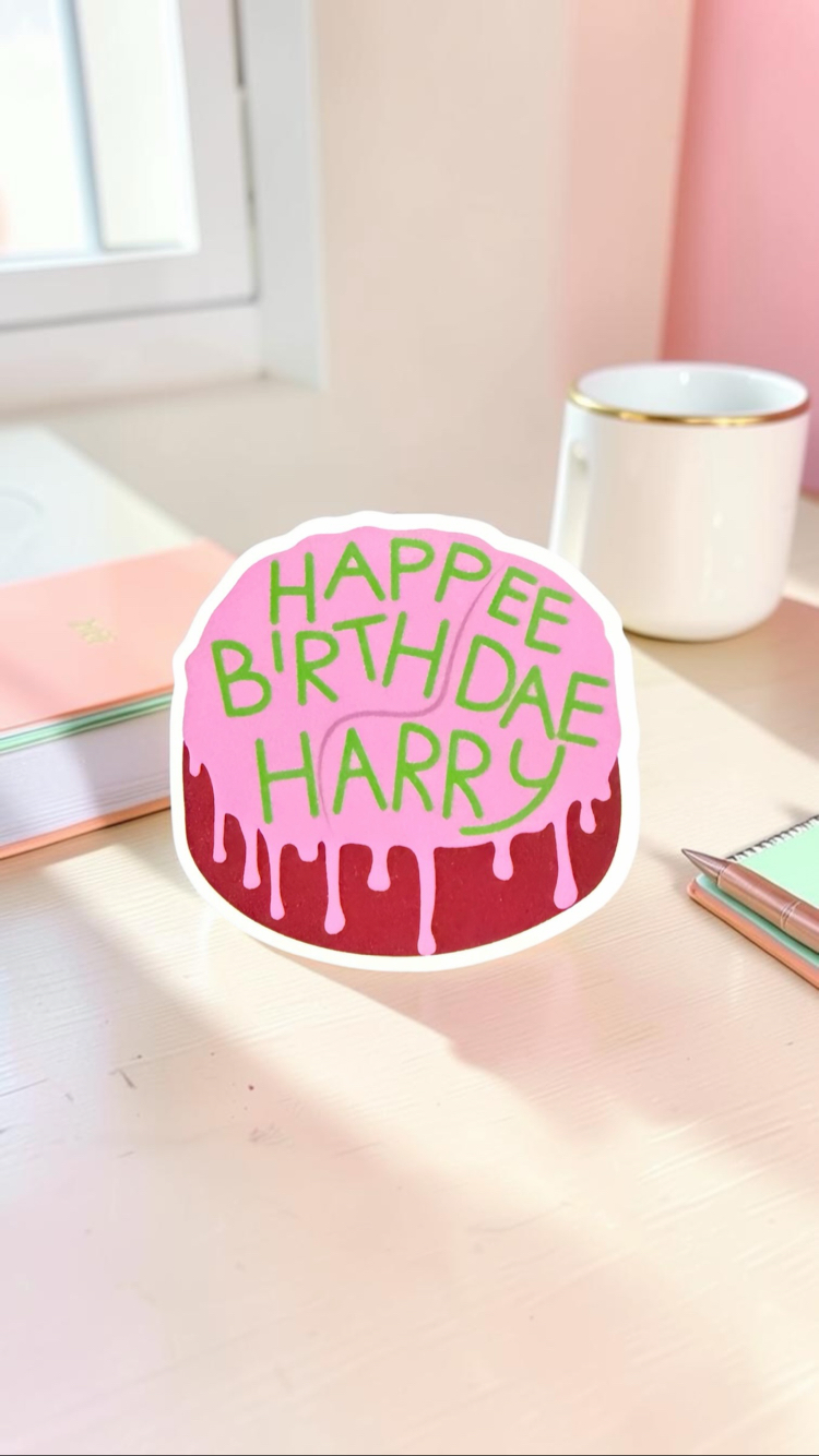 Harry Birthdae Cake HP - Parlak - Tekli