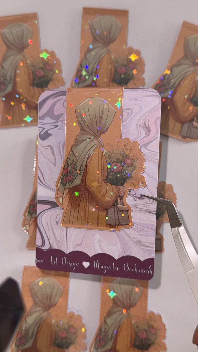 Turunç hanim magnetli kitap ayracı