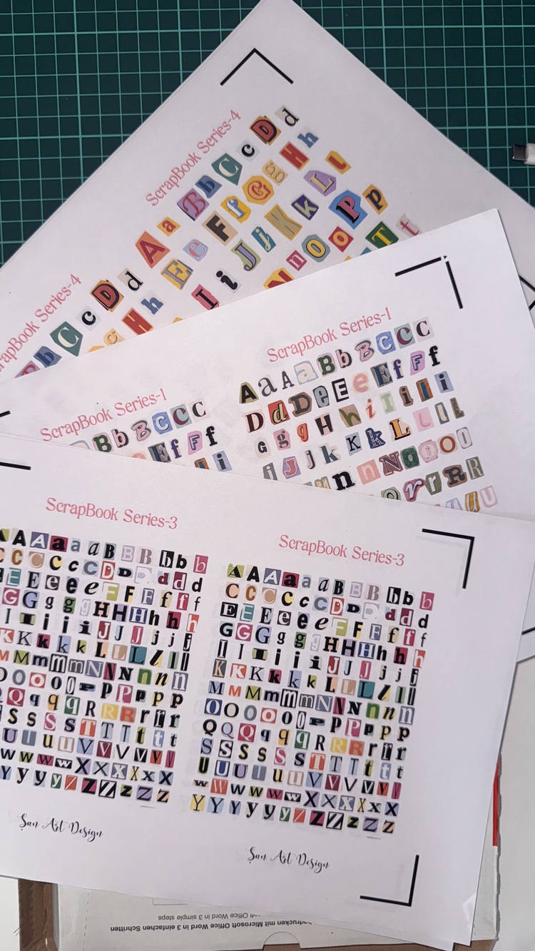 Scrapbook Bullet Journal 6 lı Sticker Set 