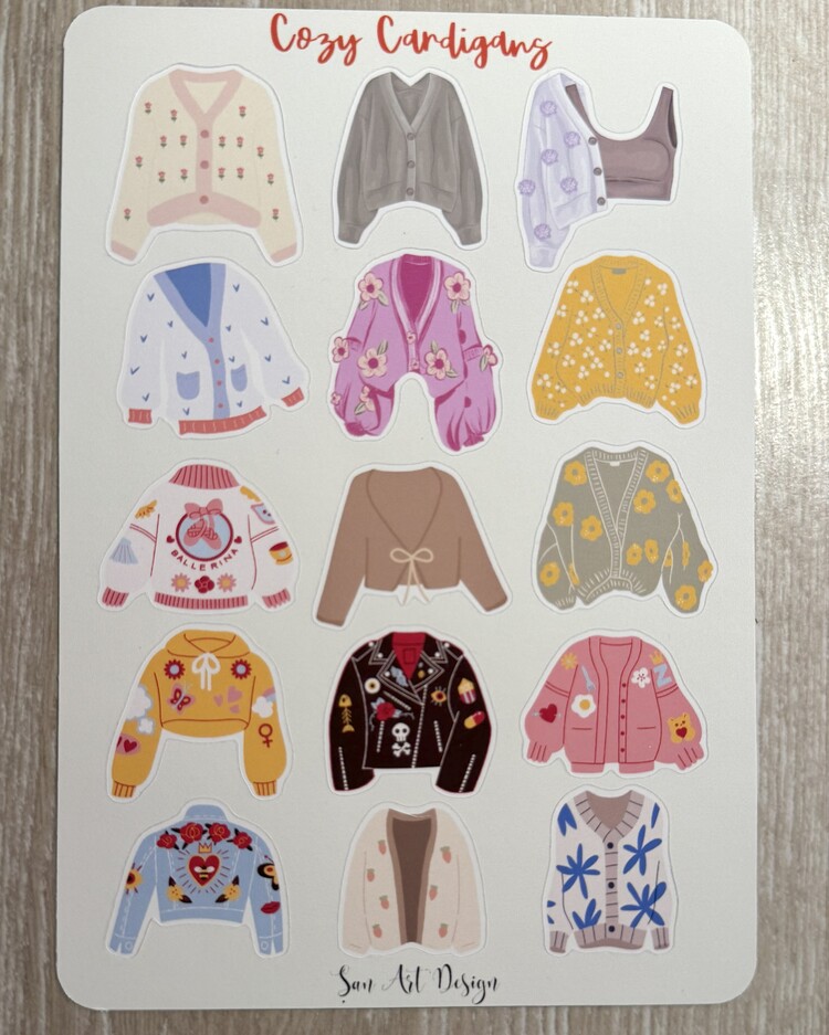 COZY CARDİGANS HIRKA TEMALI STİCKER