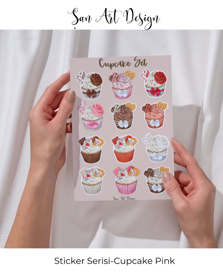 Cupcake Sticker İkili Set