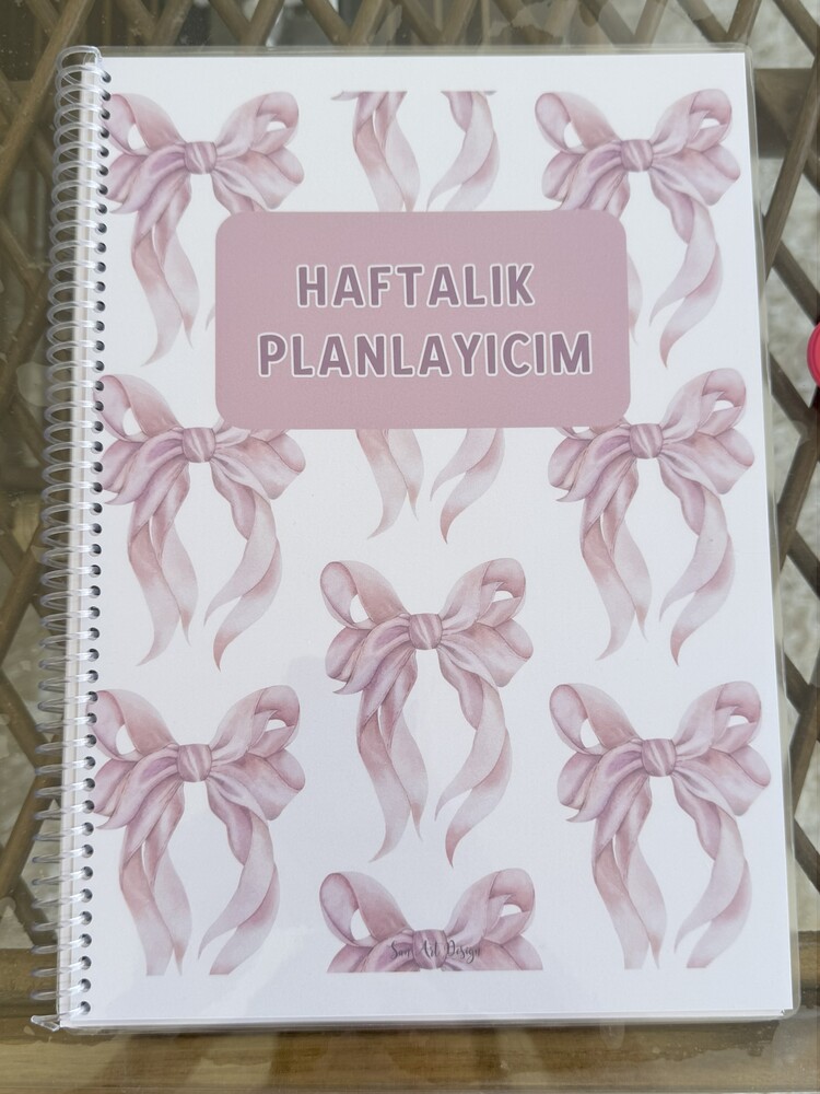 DEFTER  BASKI - HAFTALIK PLANLAYICI KURDELA TEMALI DEFTER 54SYF