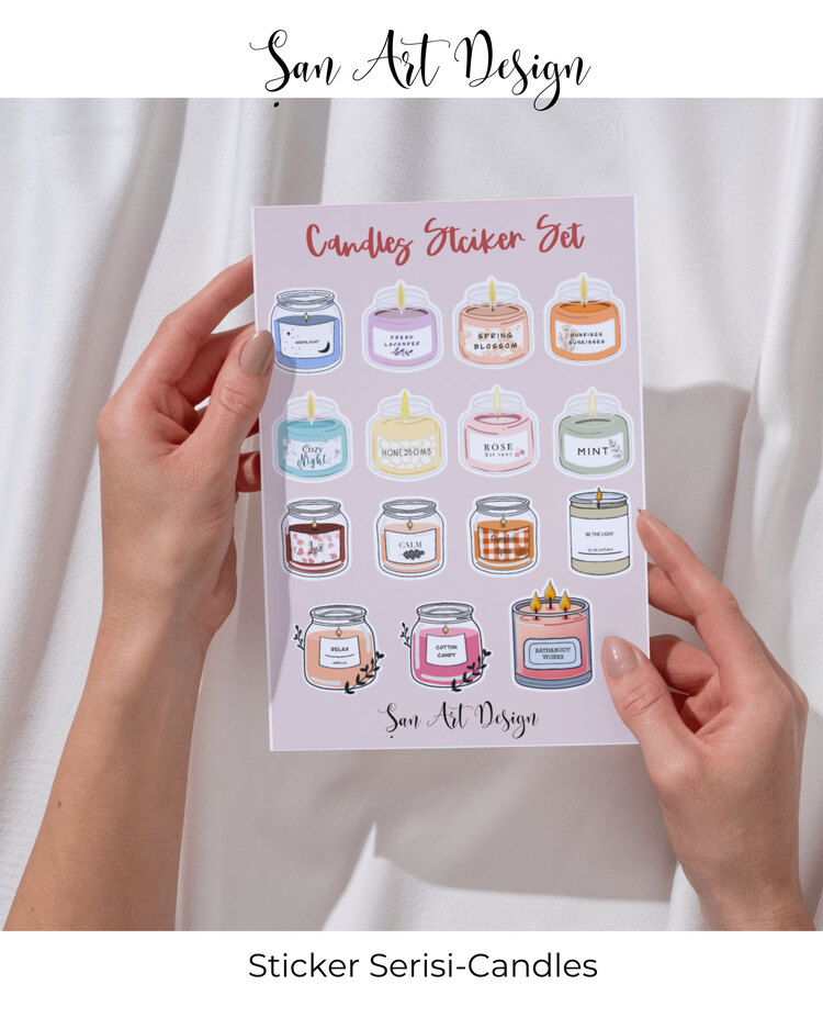 Parlak Mum Sticker Seti