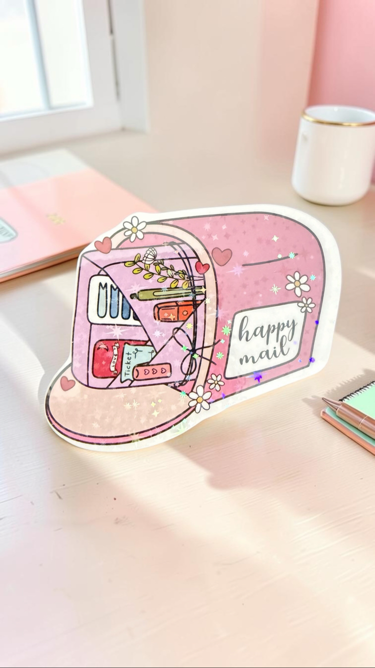 Happy mail post box - Parıltılı- Tekli