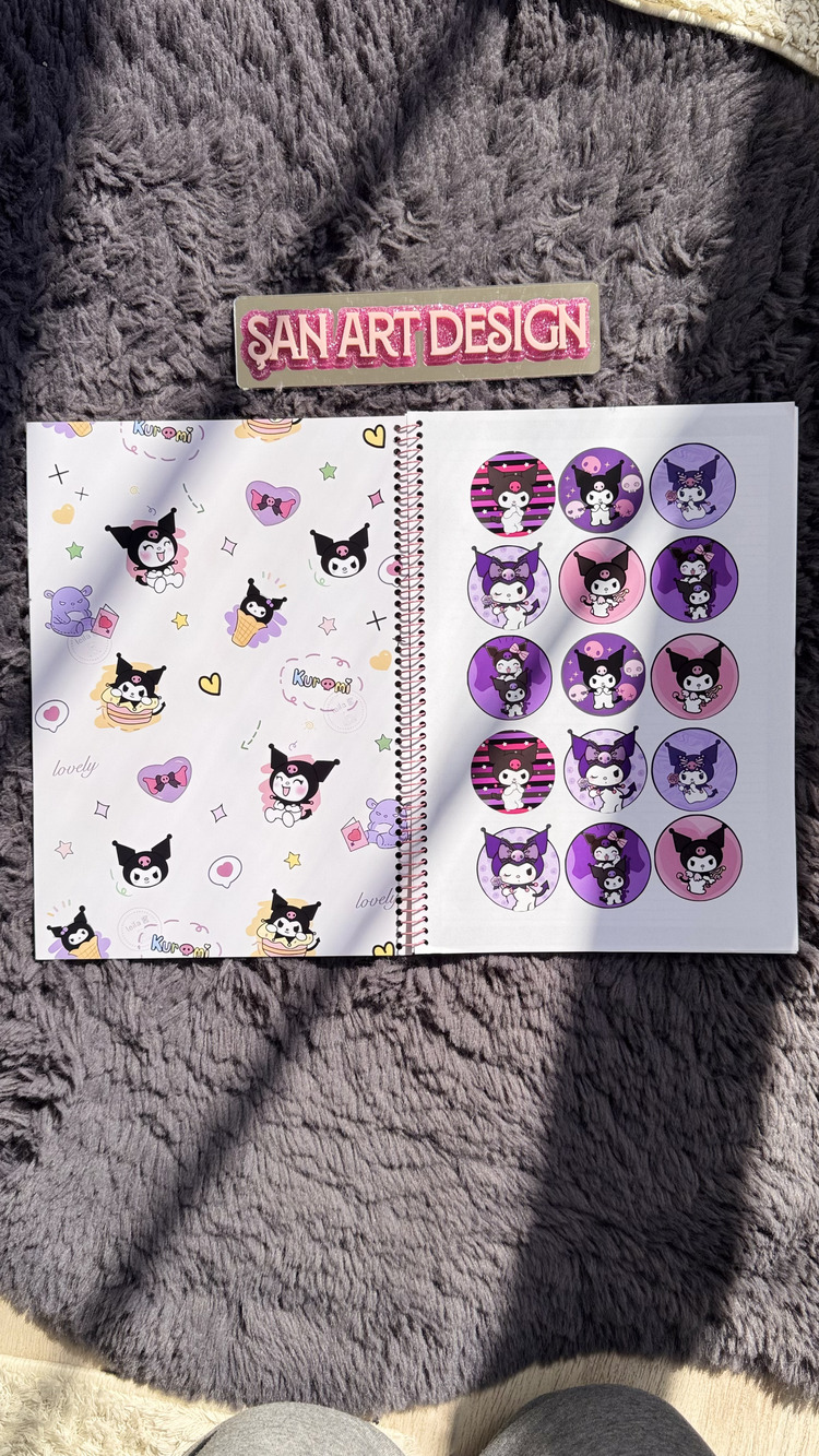 KUROMİ/LABUBU/STİTCH/KAPİBARA 1 ADET ÇİZGİLİ DEFTER