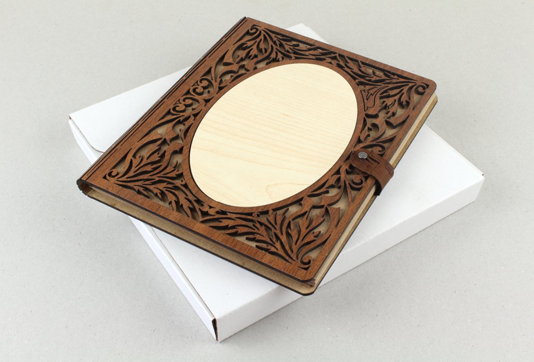 ahşap desenli akordiyon defter