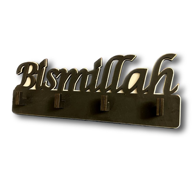 bismillah yazılı anahtarlık askısı