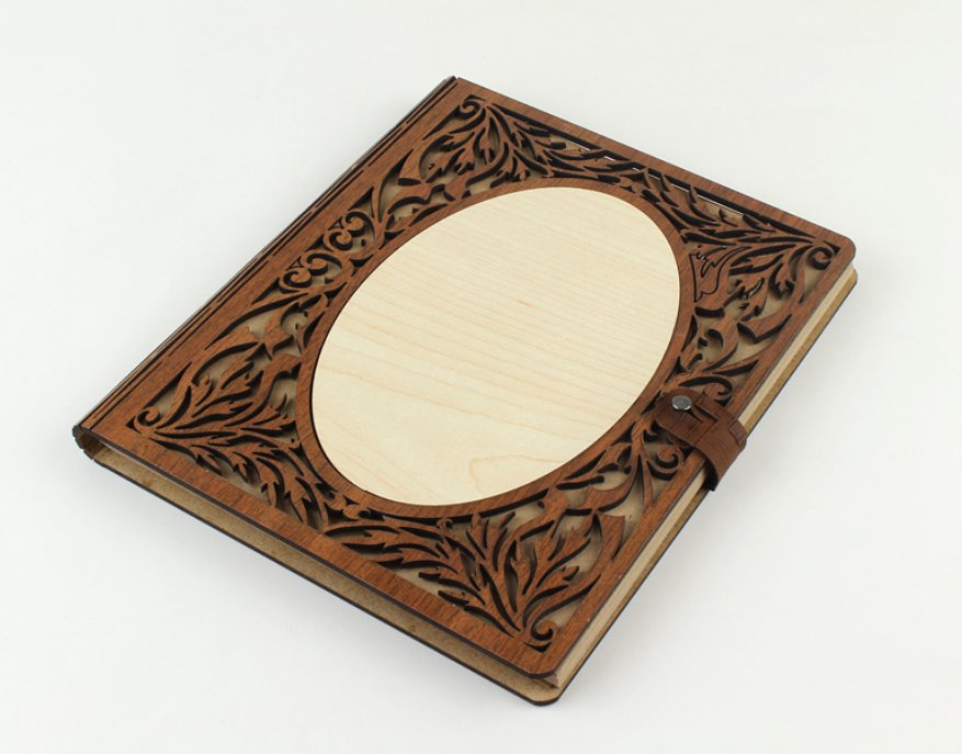 ahşap desenli akordiyon defter