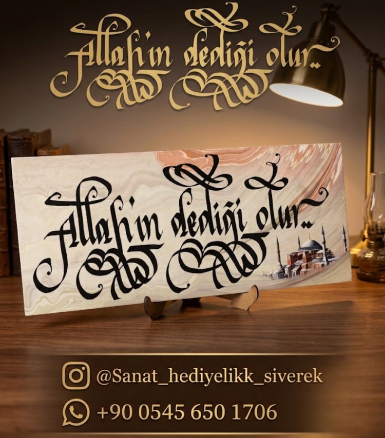 (Allah dediği olur) yazılı pano 
