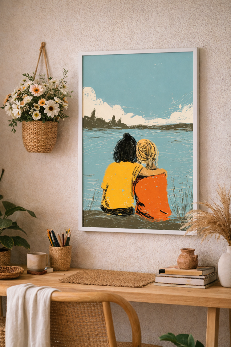 My Friend and I - Duvar Tablosu | Dijital İndirme | Anında İndir