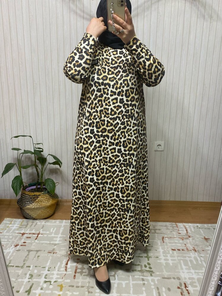 Leopar Desen Elbise