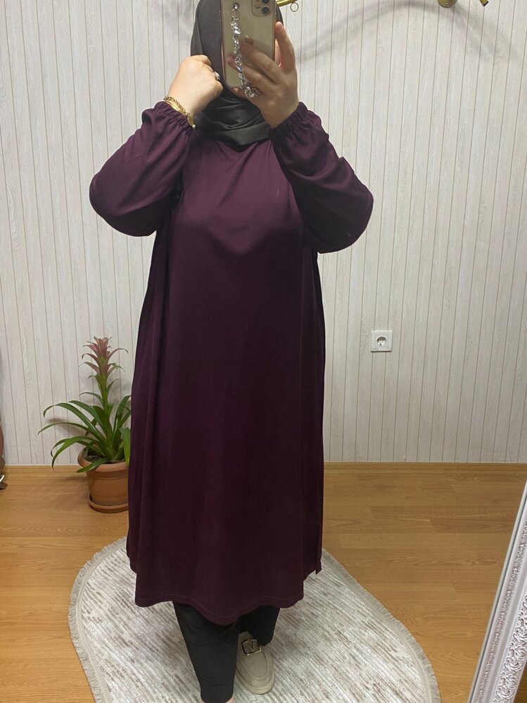 ARMALI DÜZ RENK BATTAL TUNİK