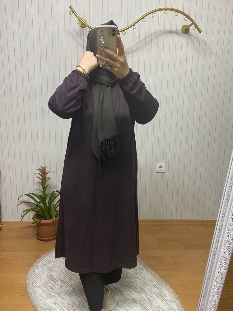 ARMALI DÜZ RENK BATTAL TUNİK