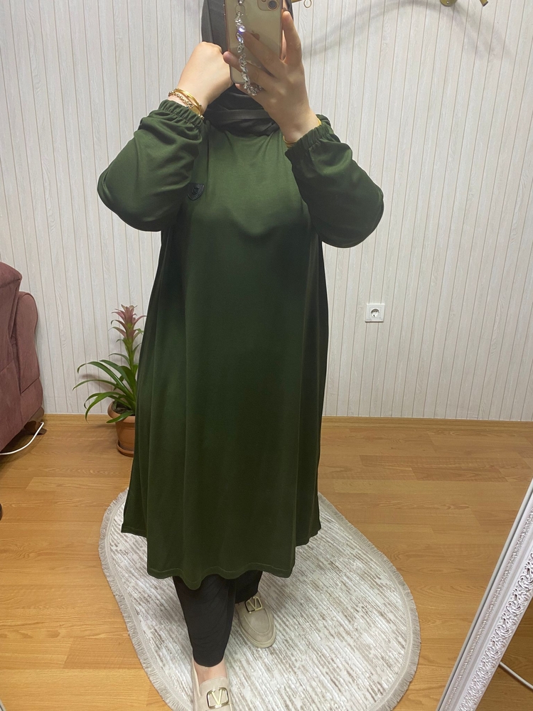 Armalı Düz Renk Tunik