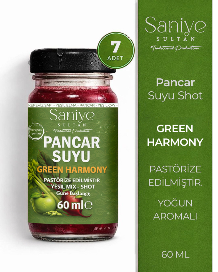 Saniye Sultan Yeşil Mix Green Harmony Bitkisel Shot Serisi 7 Günlük Rutin 