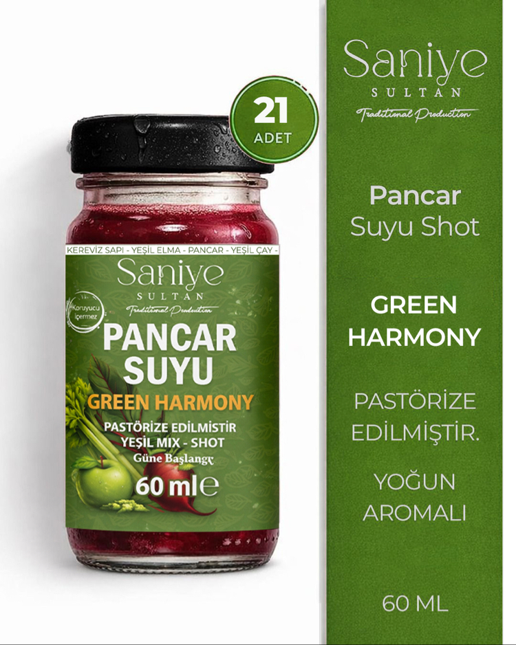 Saniye Sultan Yeşil Mix Green Harmony Bitkisel Shot Serisi 21 Günlük Rutin 