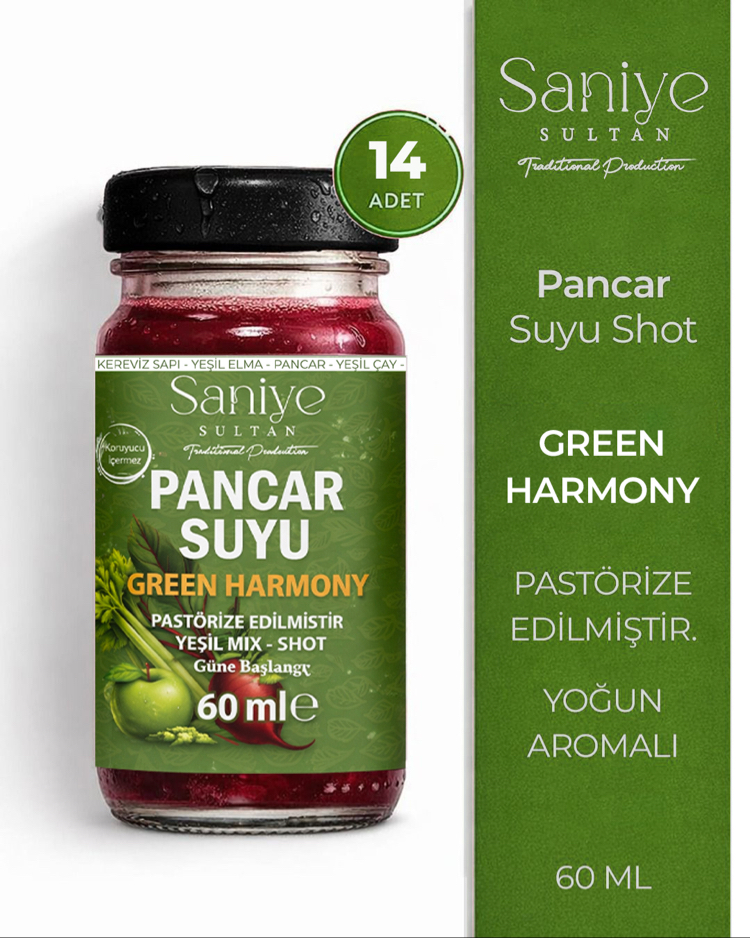 Saniye Sultan Yeşil Mix Green Harmony Bitkisel Shot Serisi 14 Günlük Rutin 