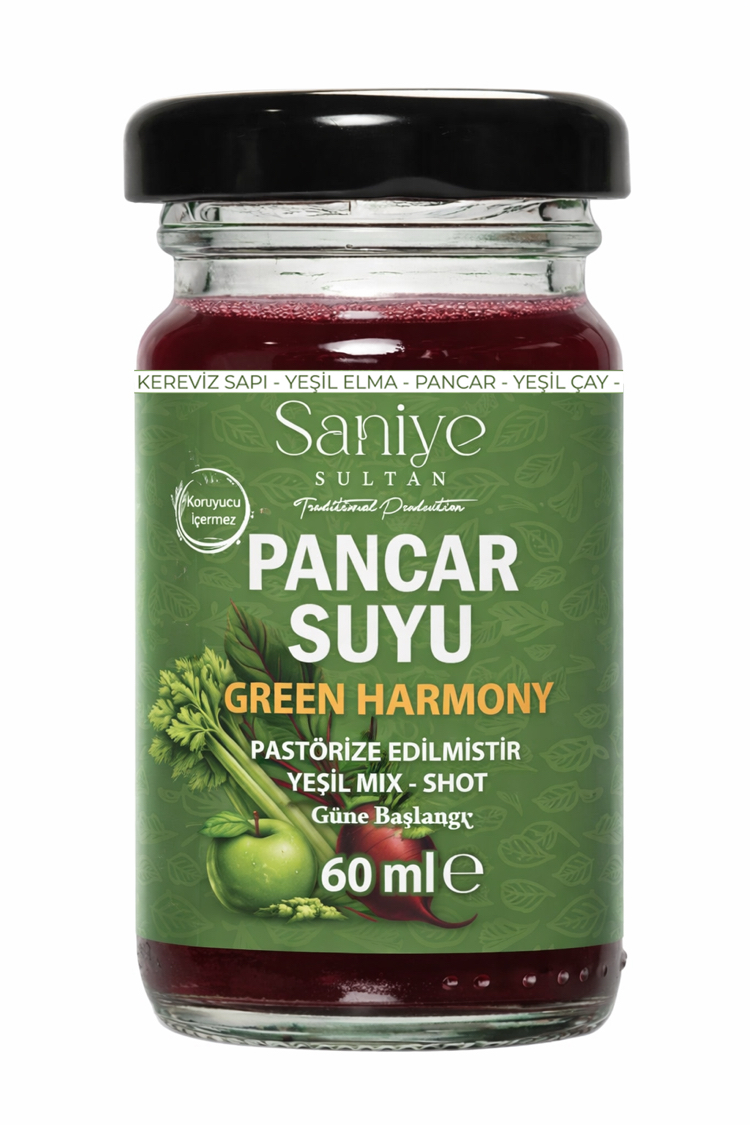 Saniye Sultan Yeşil Mix Green Harmony Bitkisel Shot Serisi 7 Günlük Rutin 