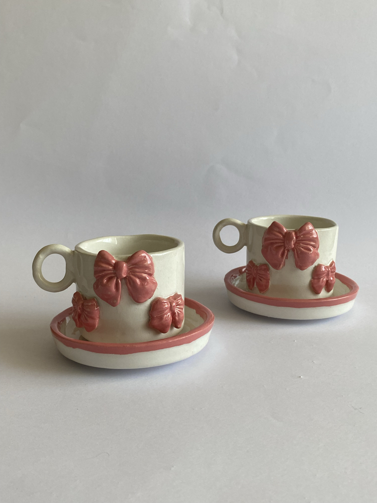 Kurdele Fincan İkili Set