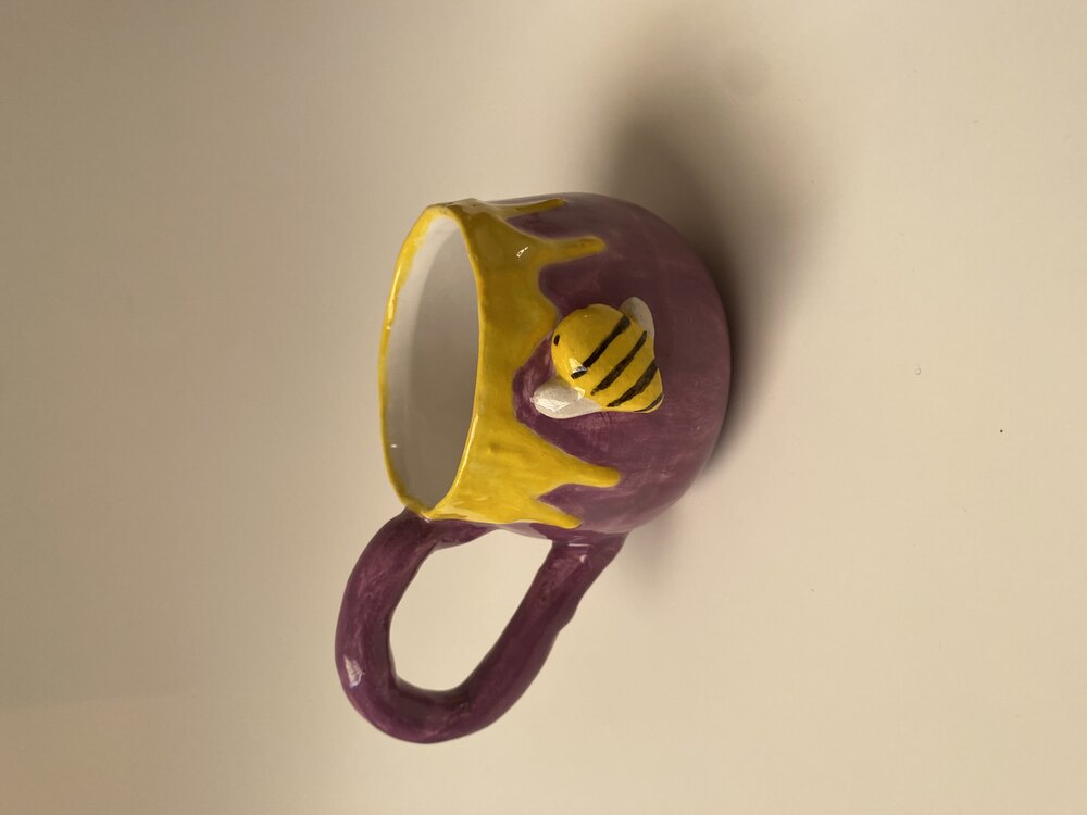 Bal Kovanı Kabartmalı Arı Detaylı Mug