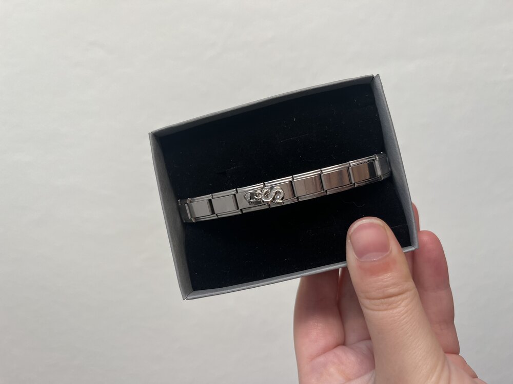 Silver S Harfli İtalyan Charm Bileklik