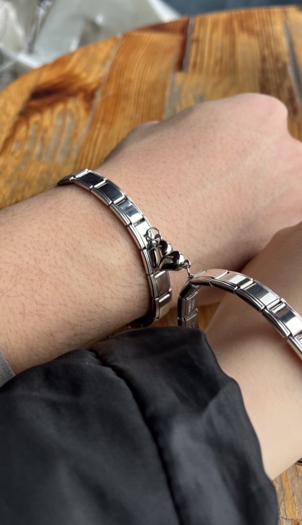 Silver Mıknatıslı Kalpli Sevgili Bileklik 