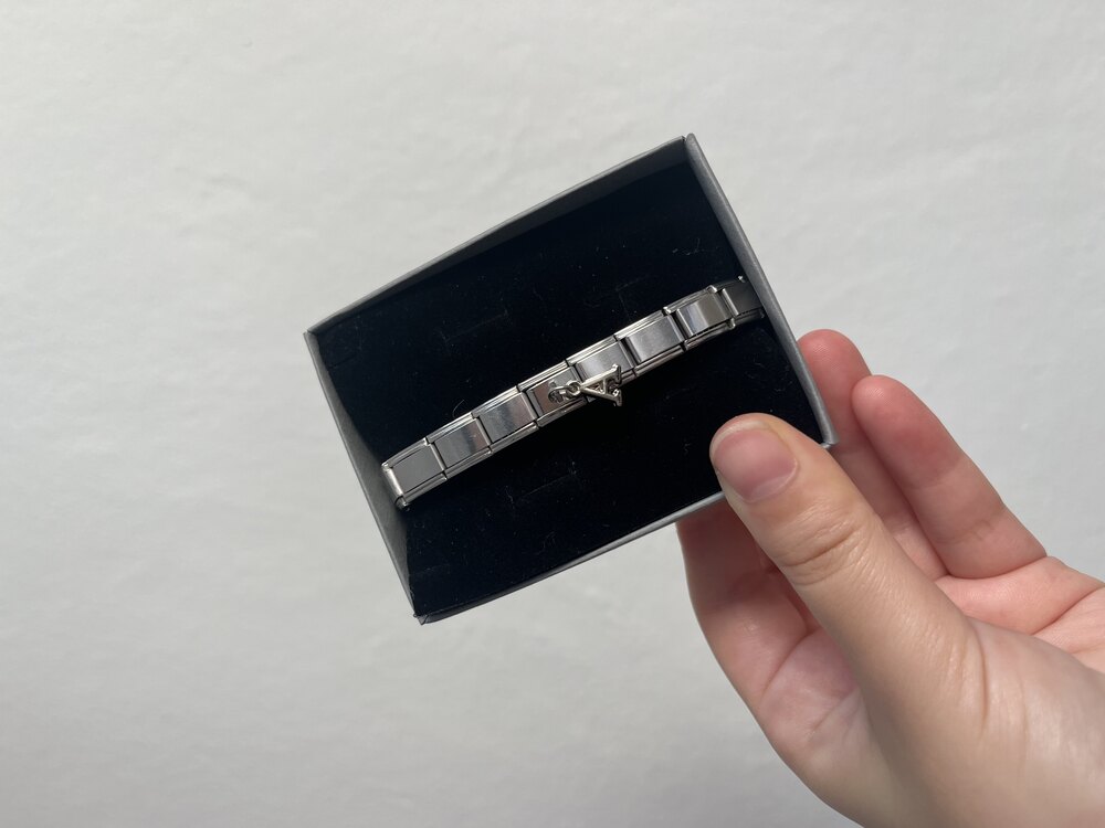 Silver A Harfli İtalyan Charmlı Bileklik 