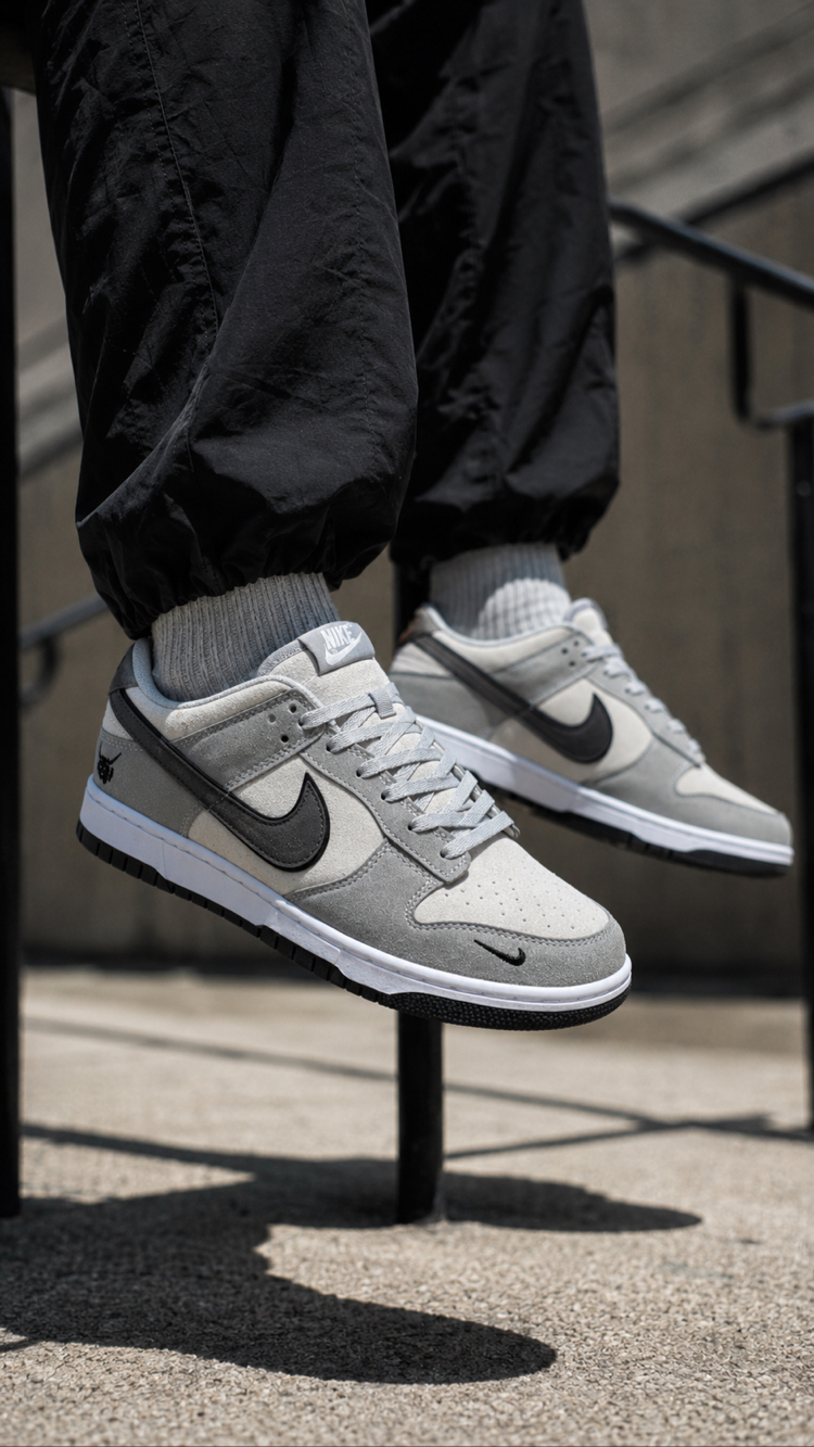Nike SB Dunk Low Setsubun Gri Sneakers 