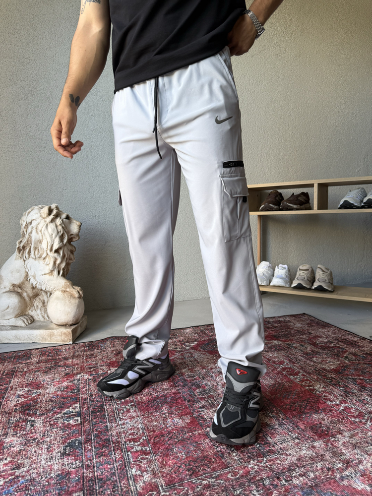 Nike Sportswear Kargo Cepli Dokuma Kumaş Pantolon Gri