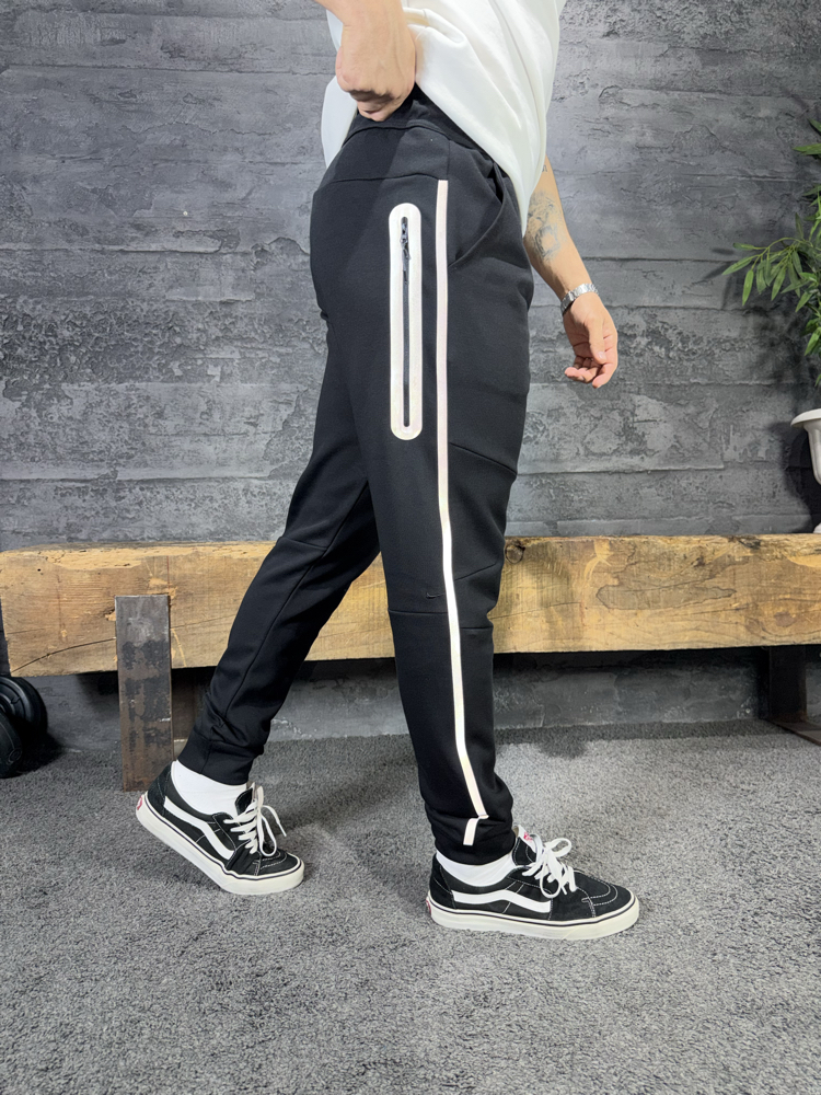 Nike SW Tech Fleece Reflektör Şerit Yeni Sezon Premium Eşofman Color 3 Siyah