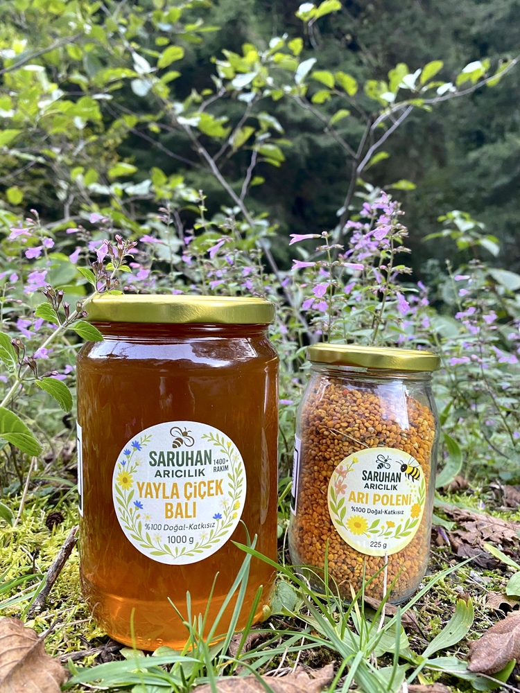 1000g Yayla Çiçek Balı + 225g Arı Poleni