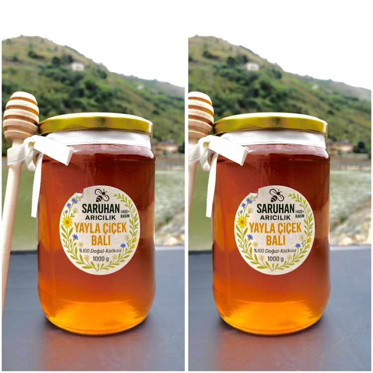 2 Adet Yayla Çiçek Balı 1000g+1000g