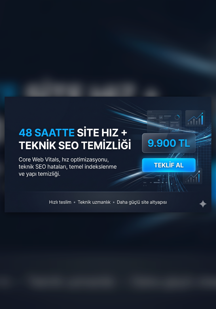 Site Hız + Teknik SEO Temizliği