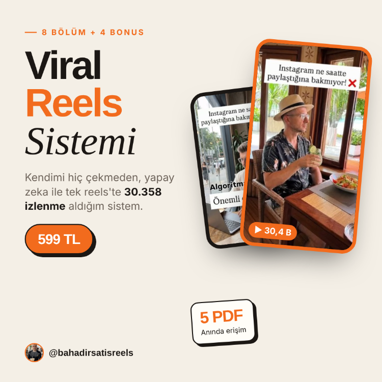 Viral Reels Sistemi + 4 Bonus (Dijital PDF)