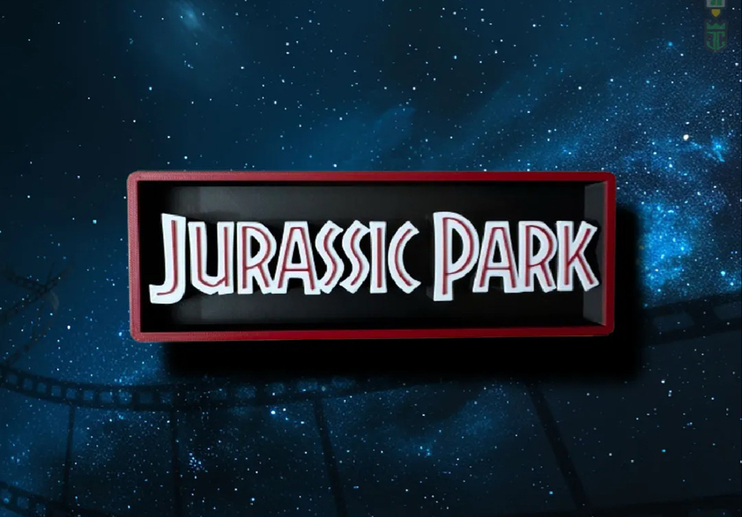 Jurassic Park Yazılı Dekoratif Pano