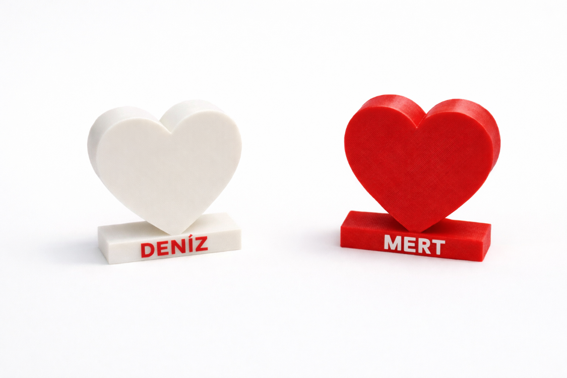 Kişiye Özel İsimli Kalp Seti – Çiftlere Özel