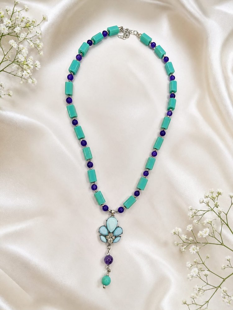 Saudade Azure Blossom Kolye 