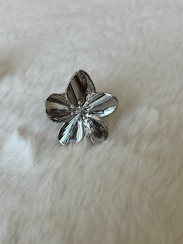 Silver Hibiscus Çiçek Yüzük