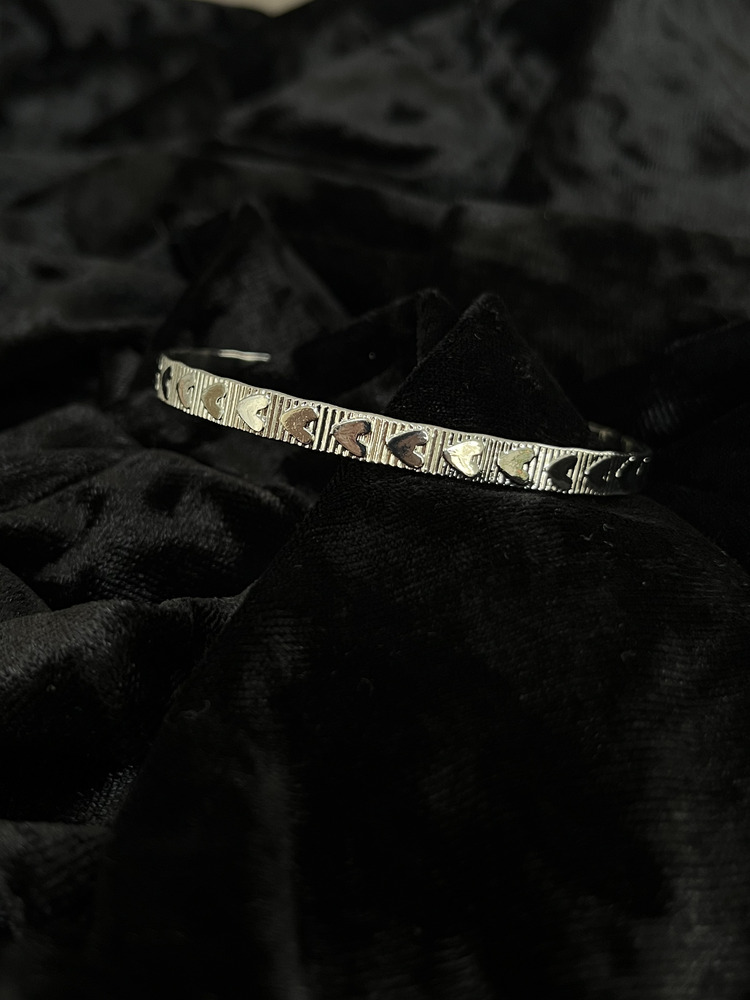 Silver Çelik Vintage Kalp Bileklik